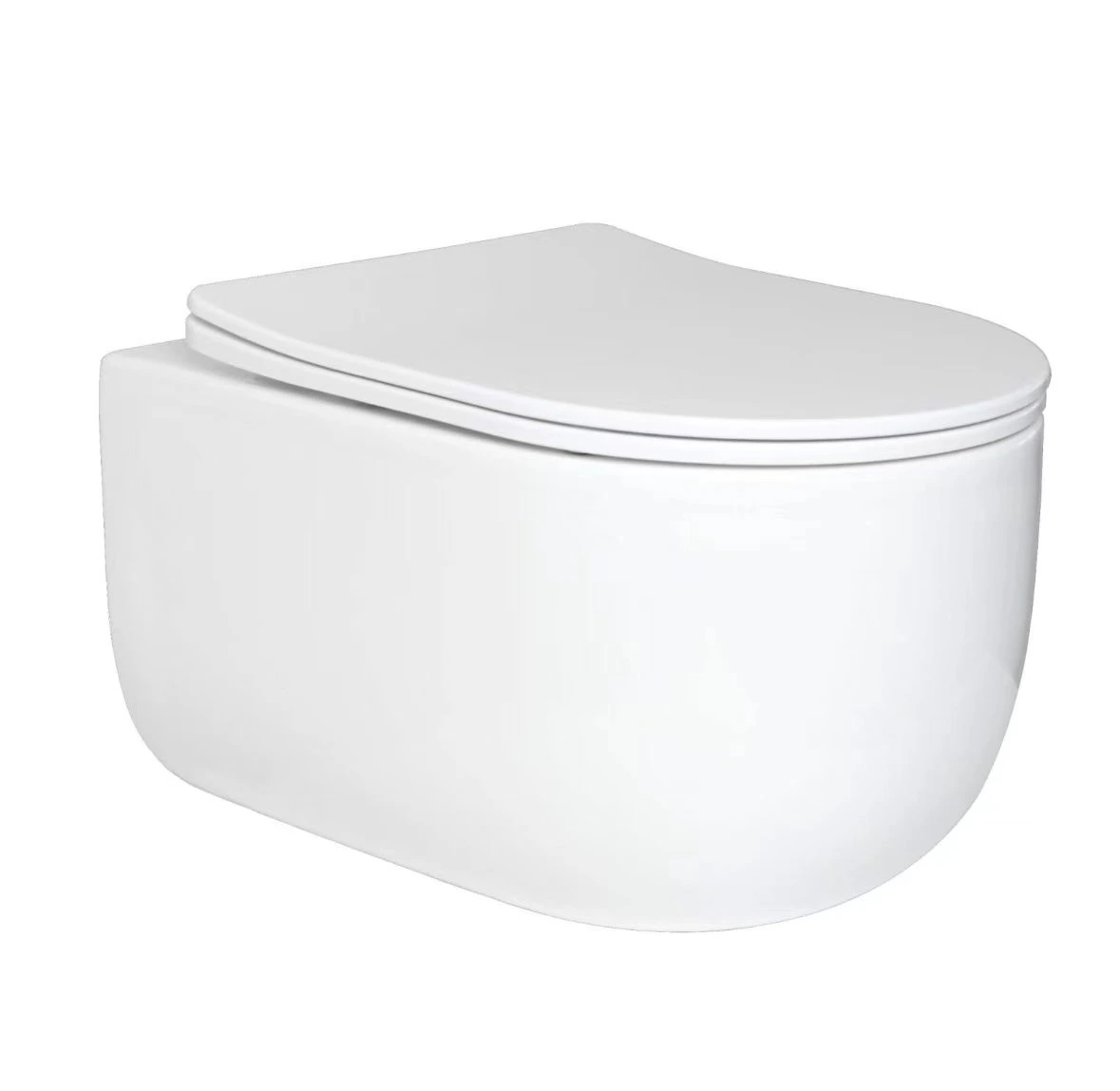 Унитаз подвесной безободковый GID Tr2133TF-WM белый матовый, с сиденьем микролифт