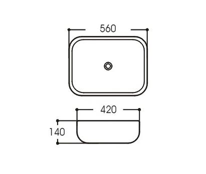 Раковина накладная 56см Aquatek Вега AQ5526-00 белая