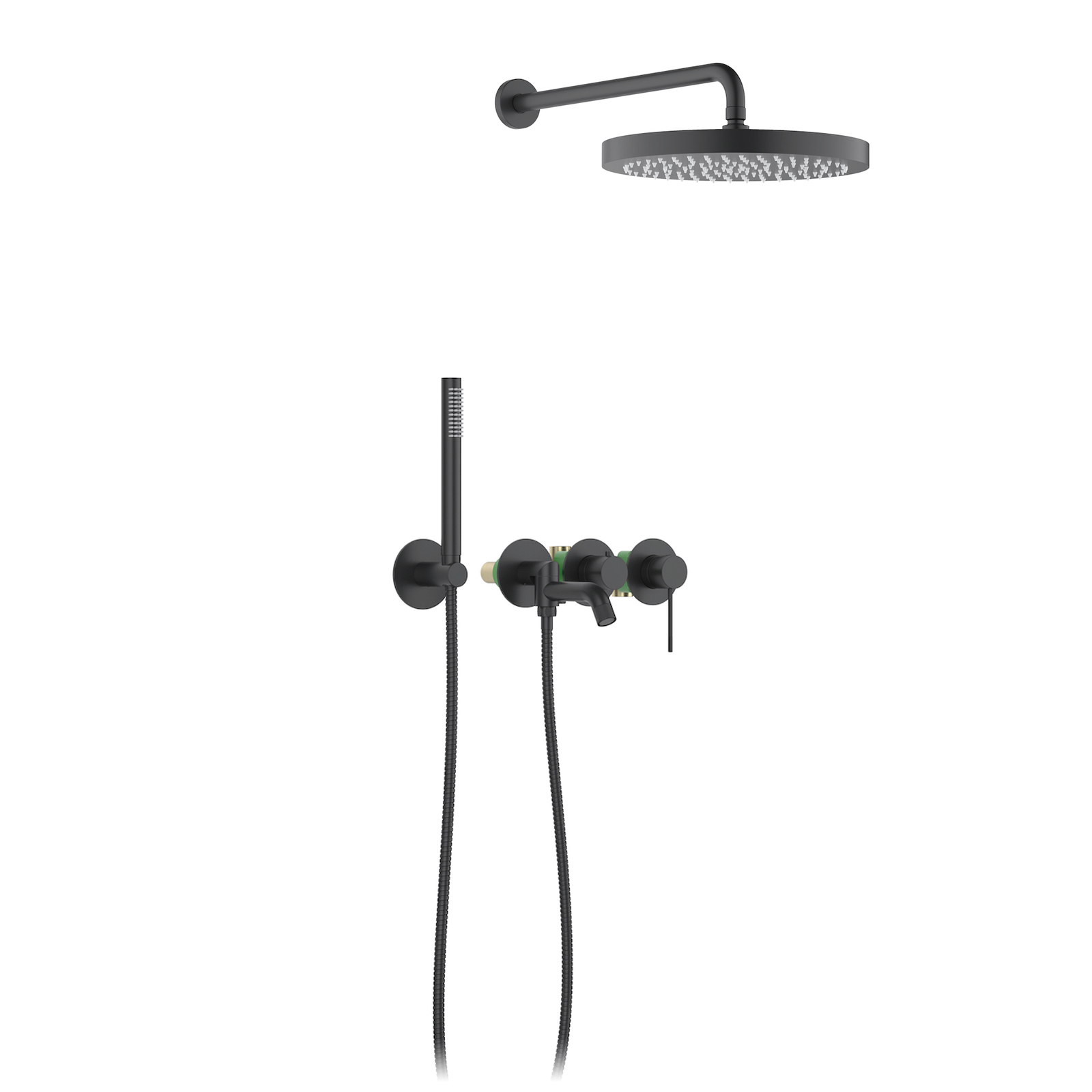 Встраиваемая душевая система со смесителем Timo Saona SX-2348/03SM черный матовый