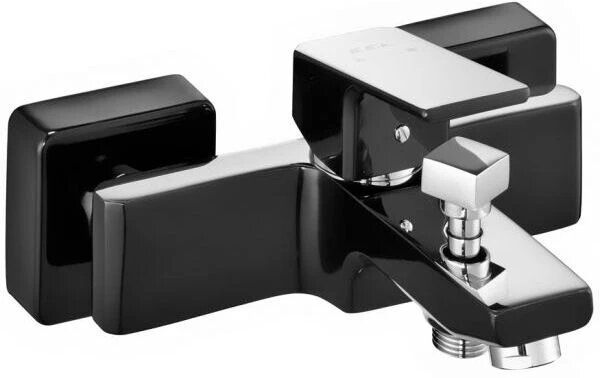 Смеситель для ванны E.C.A Tiera 103502469EX черный/хром