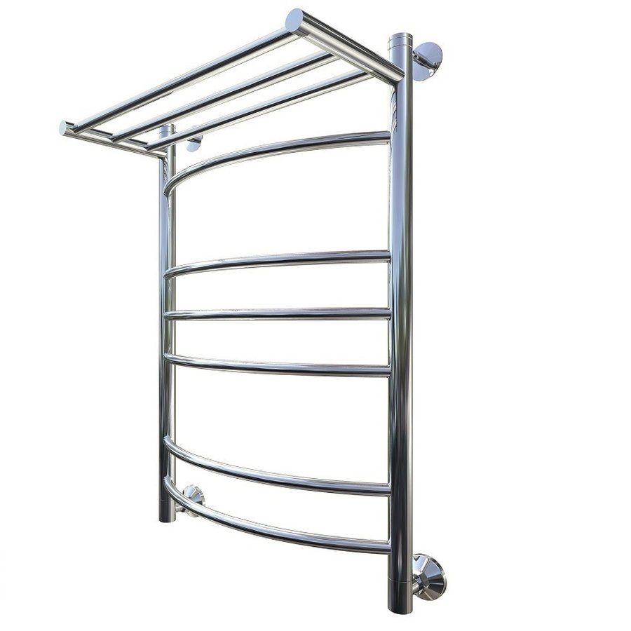 Полотенцесушитель водяной Тругор Приоритет серия 3 80х50 хром, с полкой