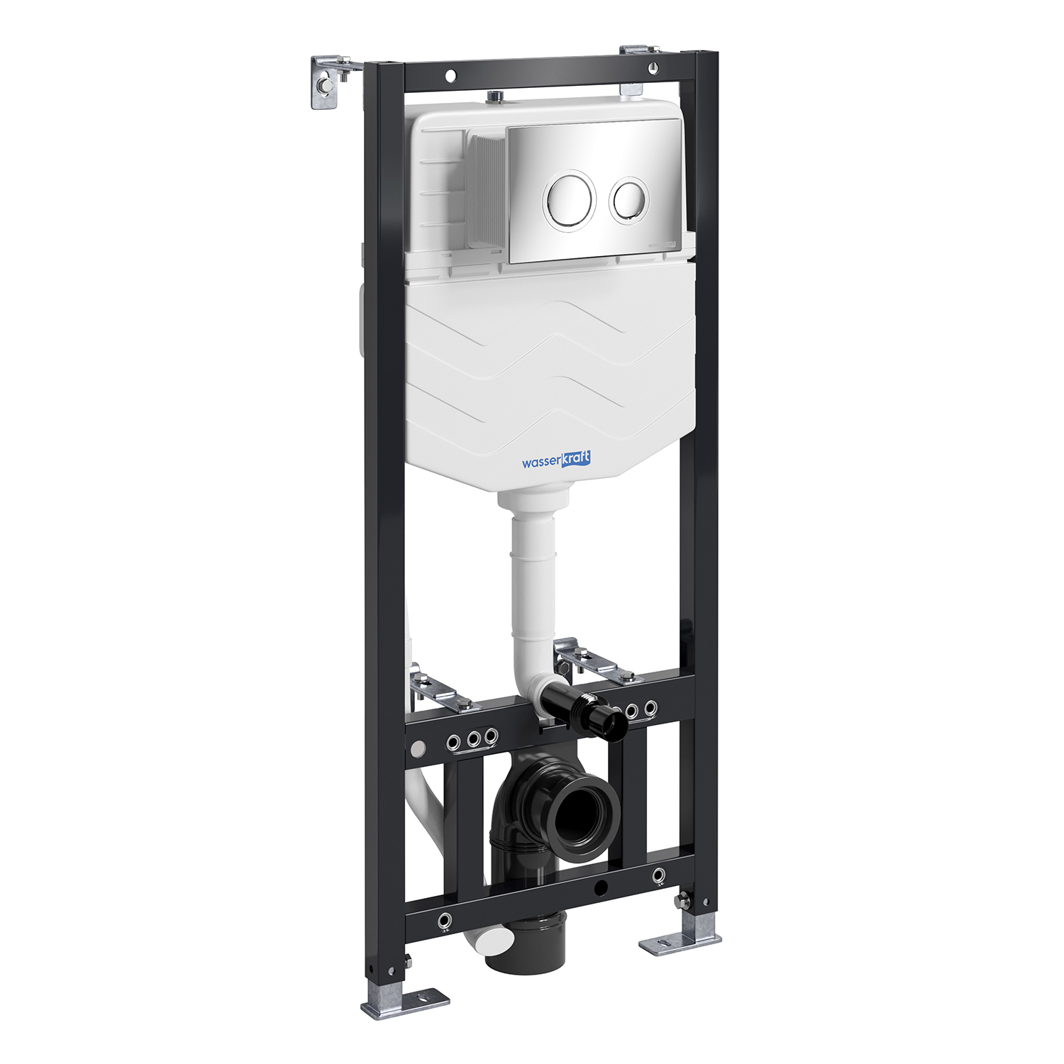 Готовое решение для подвесных унитазов WasserKraft Aller 10 10TLT.010.ME.CH01 панель смыва хром