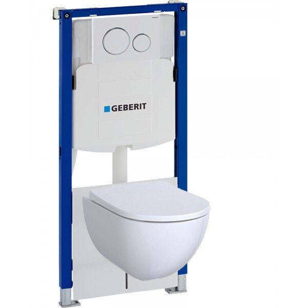 Унитаз с инсталляцией подвесной GEBERIT Acanto 500.301.KJ.A с горизонтальным выпуском