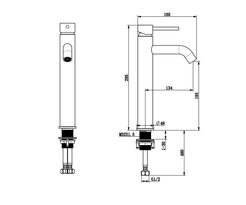 Смеситель для раковины Bronze de Luxe SCANDI 1452BR, бронза