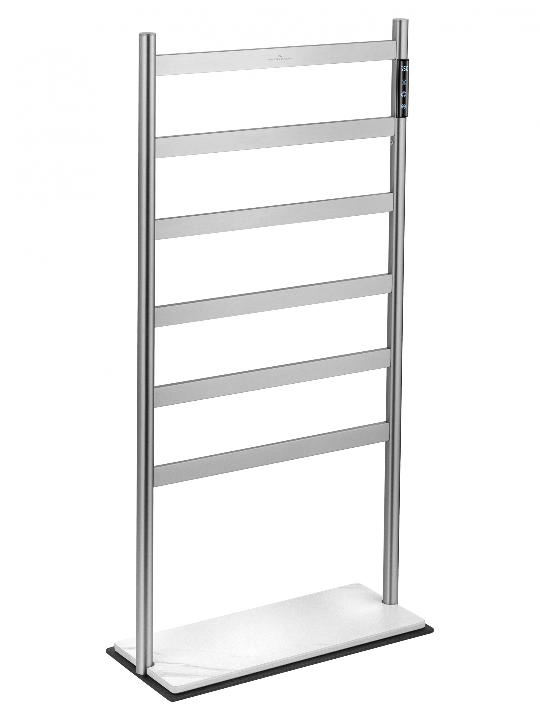 Полотенцесушитель электрический напольный WONZON & WOGHAND ESSEN, Брашированный никель (WW-A406-BR)
