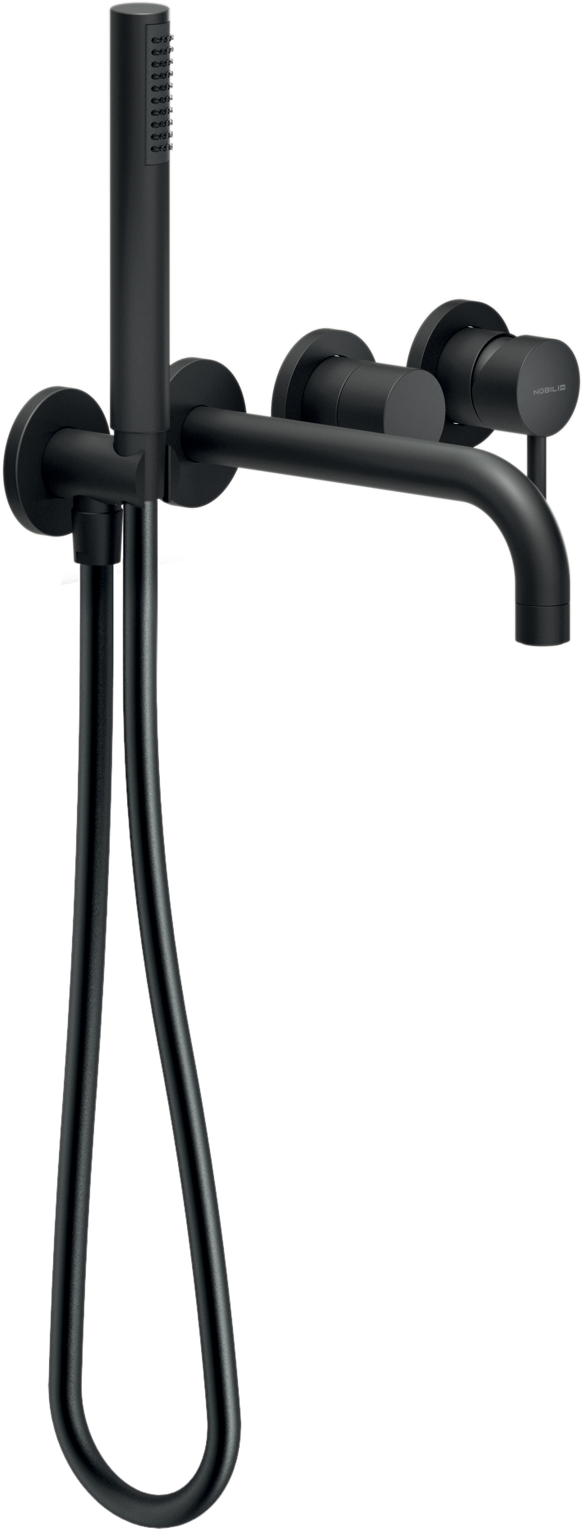 Смеситель для ванны с душем Nobili Live WEBK110/91TBM черный матовый