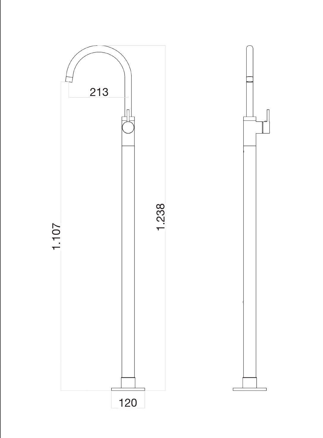 Смеситель для раковины Webert Rimini RI832101560, черный