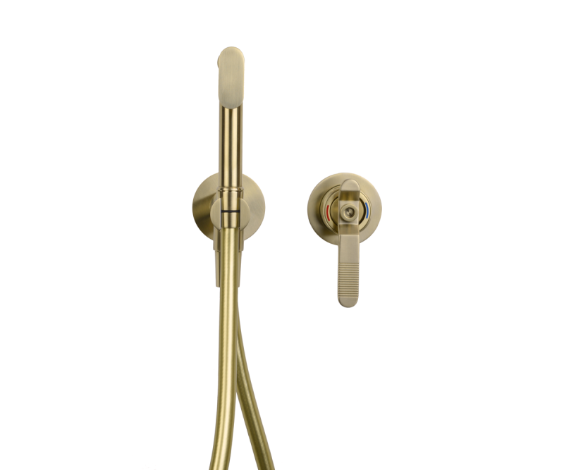 Гигиенический душ со смесителем Bronze de Luxe 1760'S 3253CG, матовое золото