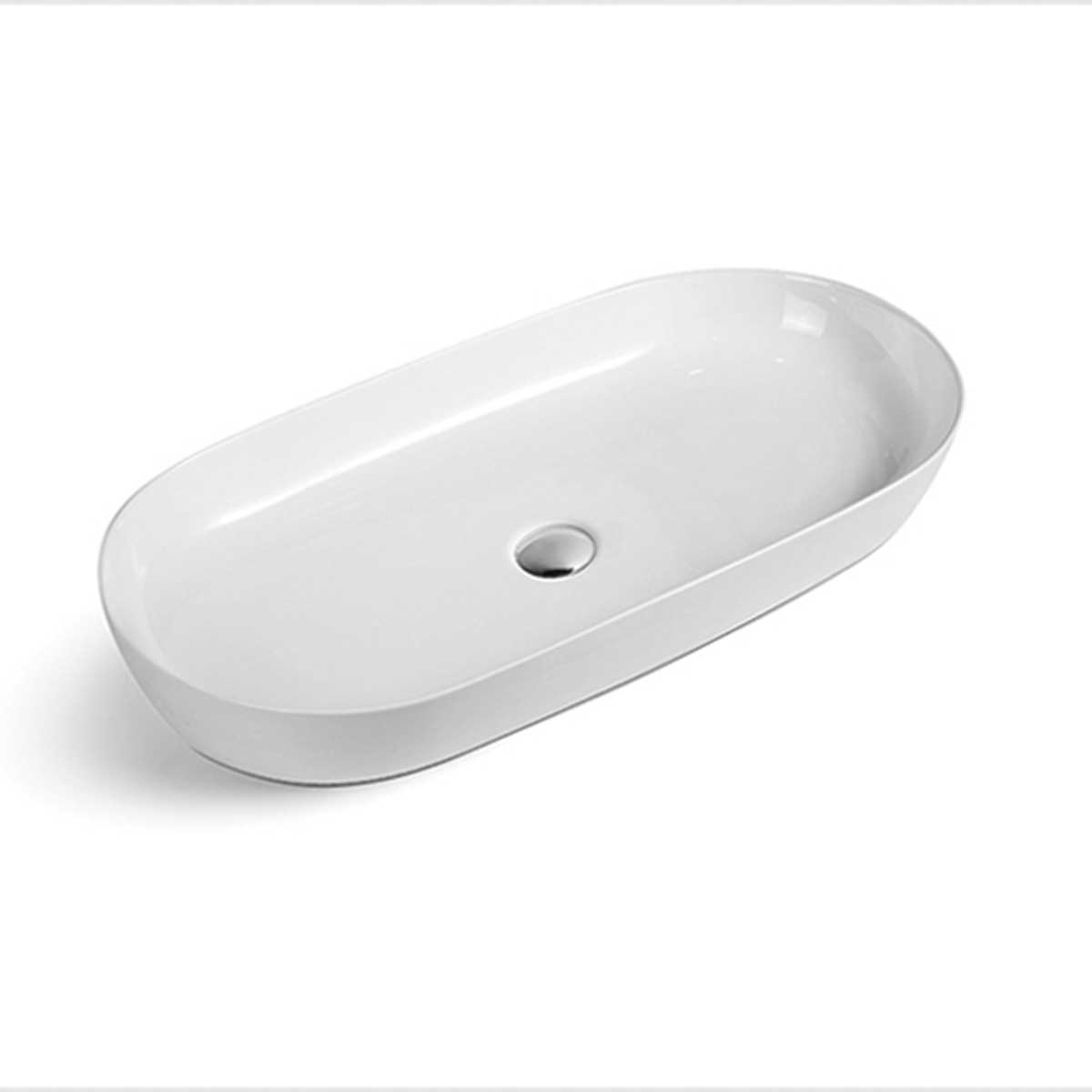 Раковина накладная 80см Vincea VBS-114 белый