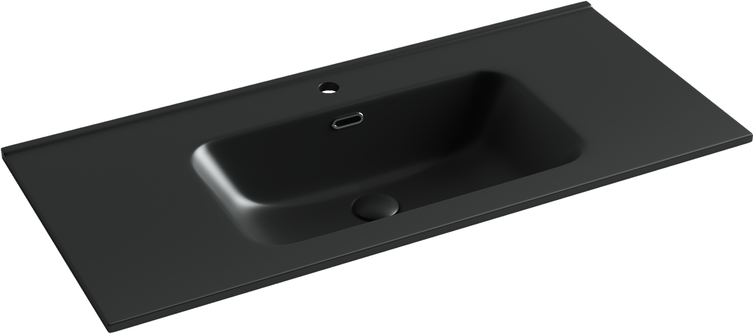 Раковина накладная 101см Ceramica Nova Element CN7003MB черный матовый