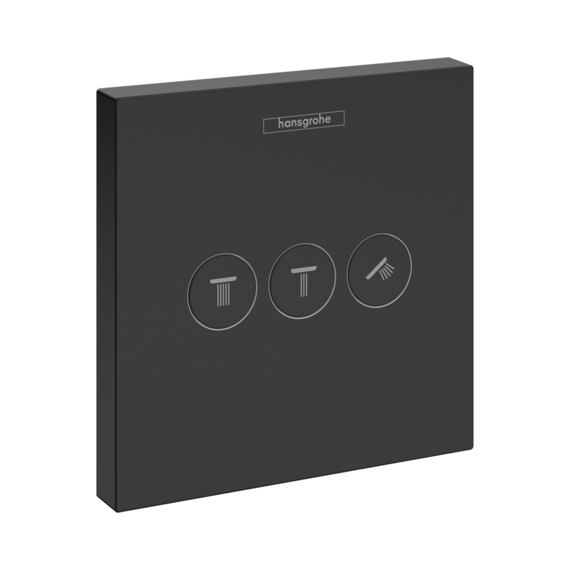 Переключатель для душа на 3 потребителя Hansgrohe ShowerSelect 15764670 черный матовый