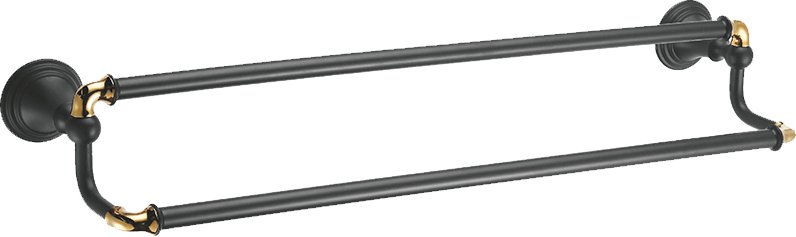 Держатель для полотенец Fixsen Luksor FX-71602B Черный Золото