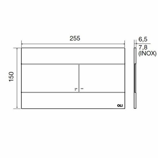 Кнопка смыва для унитазов OLI SLIM 659055 черный матовый