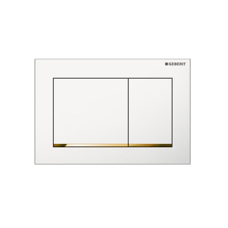 Кнопка смыва Geberit Omega 30 115.080.KK.1 белый/золотой