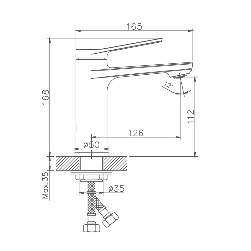 Смеситель для раковины Haiba HB10572, хром
