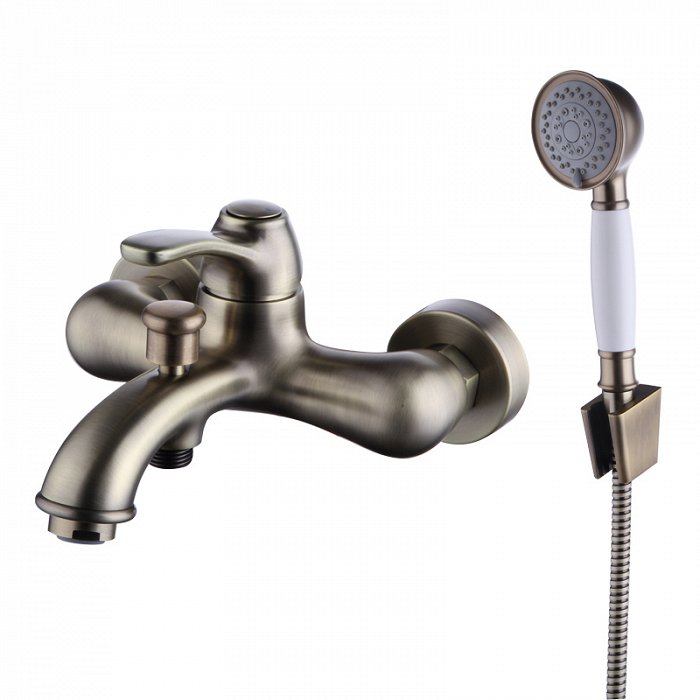 Смеситель для ванны с душем IDDIS Oldie OLDBR00i02 бронза матовая