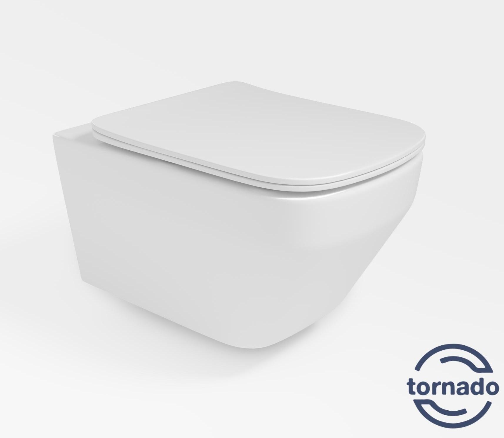 Унитаз подвесной безободковый Vincea Edge-M VT1-38T белый, с сиденьем микролифт