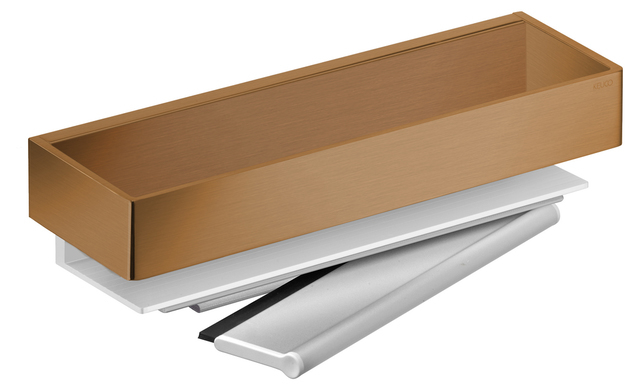 Корзинка для душа со стеклоочистителем Keuco Edition 11 11159030000 бронза шлифованная