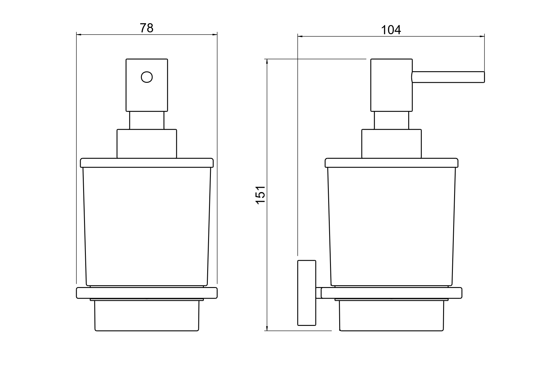 Дозатор для мыла Aquatek Либра AQ4305MB черный матовый