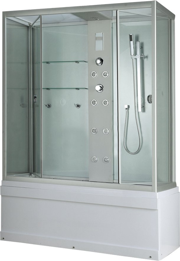 Душевая кабина Timo Lux TL-1506 167x90x220 профиль хром глянцевый, стекло прозрачное