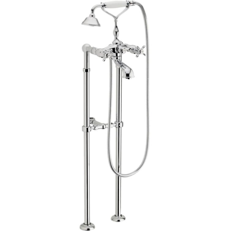 Смеситель для ванны Webert Ottocento OT720801 Хром Белый