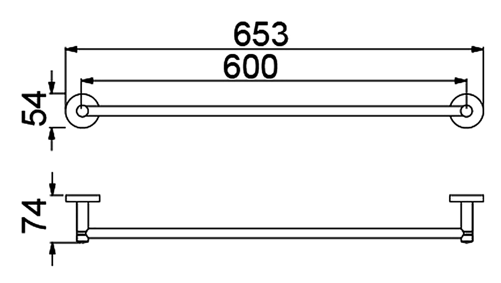 Полотенцедержатель 60см Timo Saona 13053/17 золото матовое