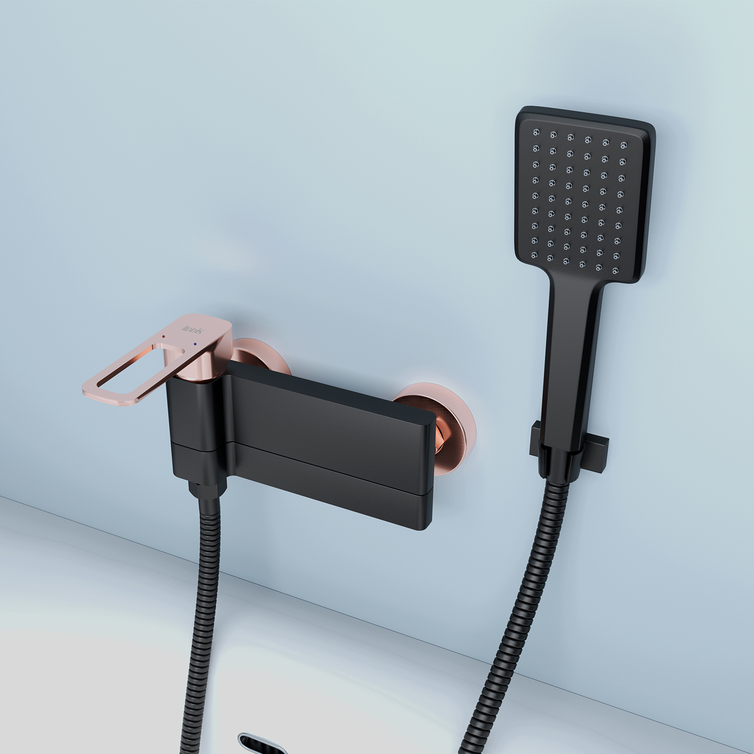 Смеситель для ванны с душем IDDIS Slide SLIBG00i02 черный матовый