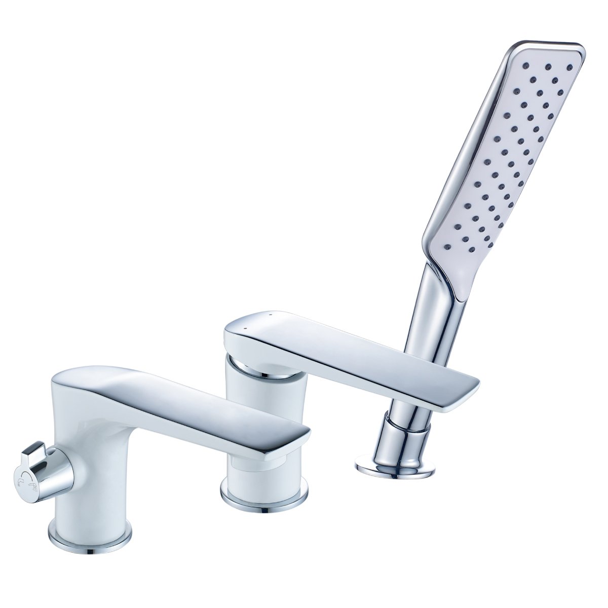 Смеситель для ванны с душем Lemark Allegro LM5945CW хром/белый