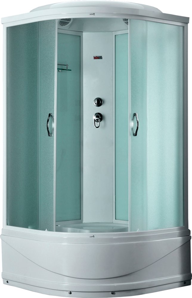 Душевая кабина Timo Eco TE-0790 P 90x90x215 профиль белый, стекло рифленое