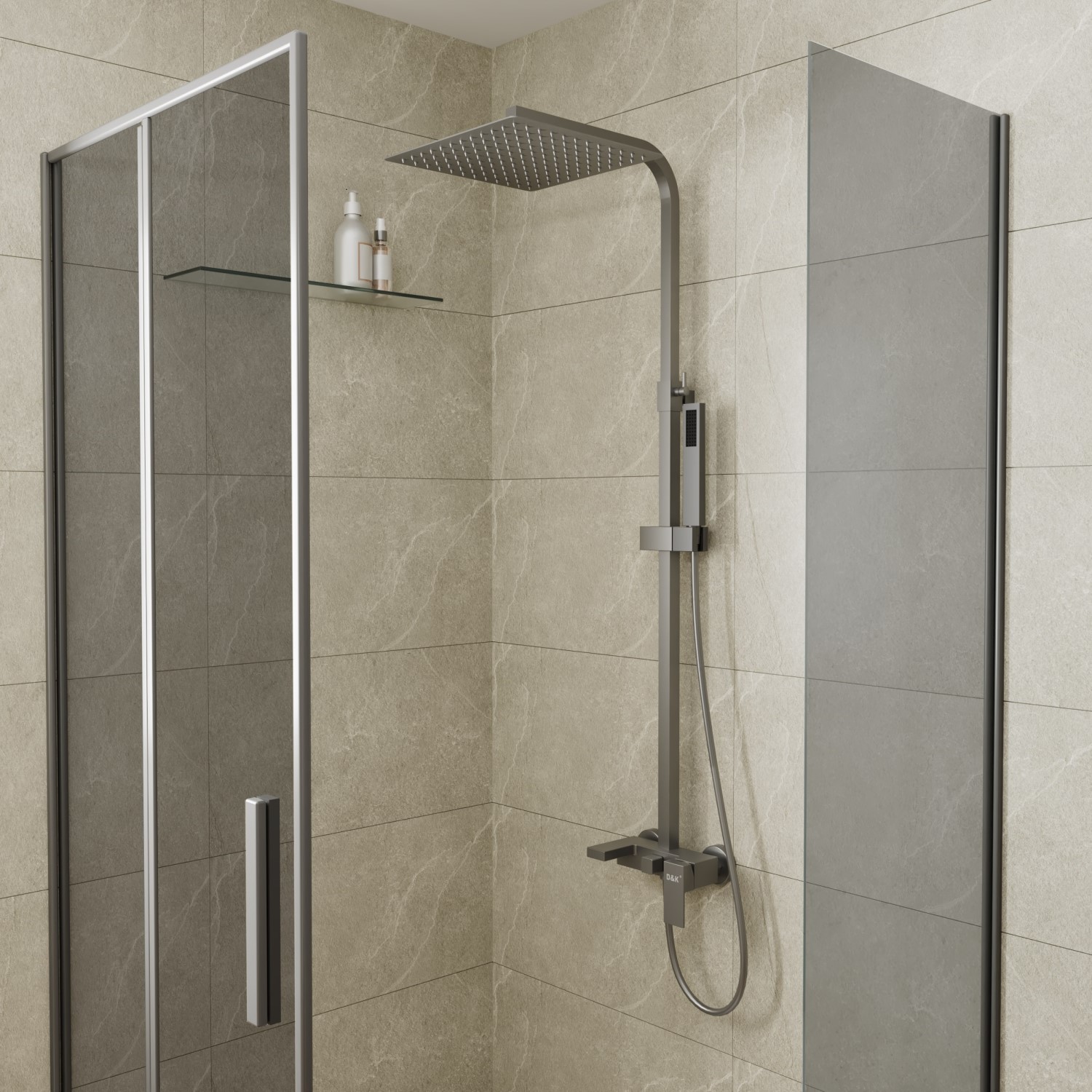 Душевая система D&K Bayern.Liszt DA1513706A04, серый графит