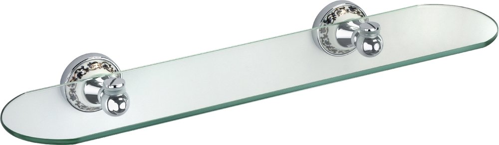 Стеклянная полка Fixsen Bogema FX-78503 Хром Белый
