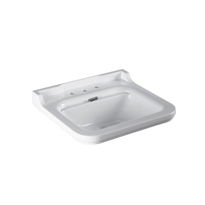 Раковина подвесная на 3 отверстия 60см Kerasan Waldorf 4140K1bi/cr*3 белый