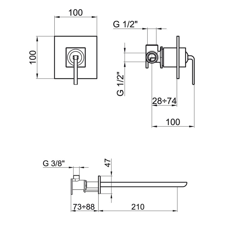Смеситель для раковины Webert Wolo WO830607015, хром