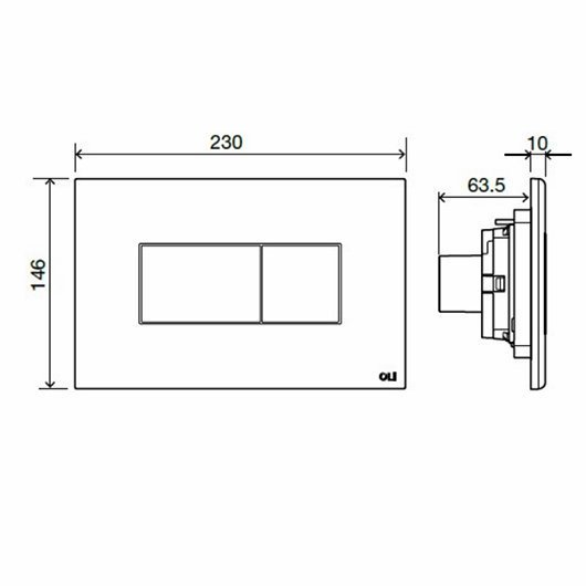 Кнопка смыва для унитазов OLI KARISMA 641004 хром глянцевый