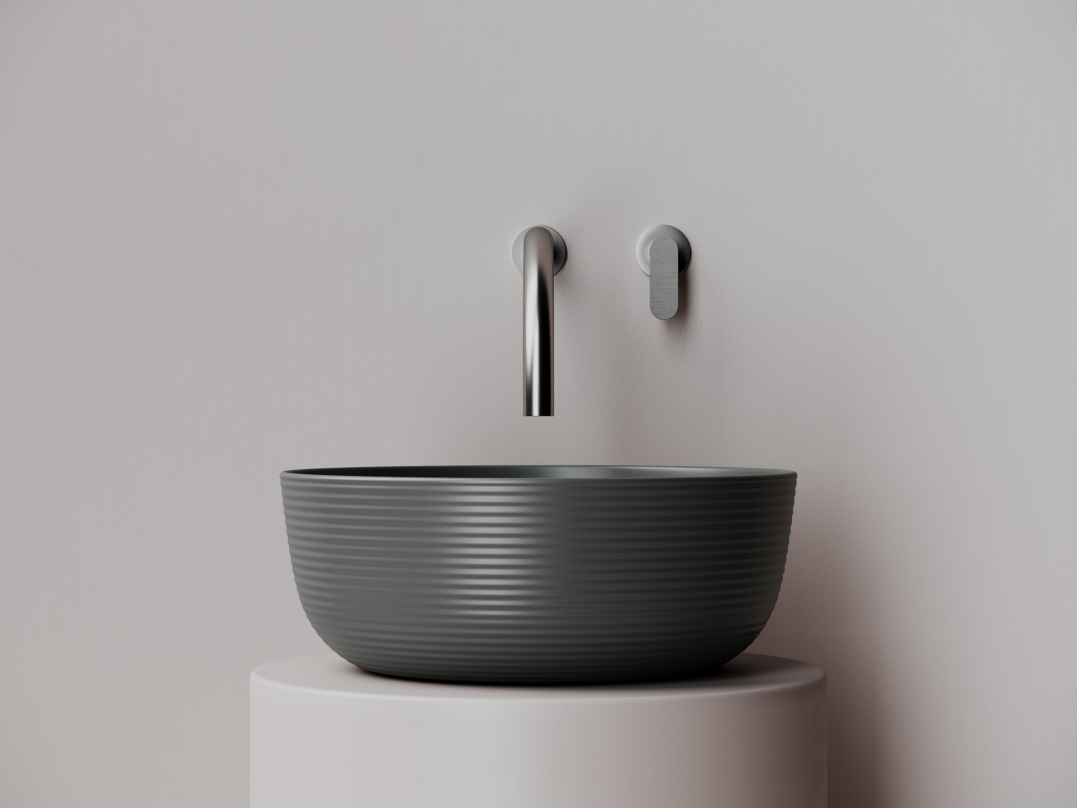 Раковина накладная 35см Ceramica Nova Element CN6073MDH темный антрацит матовый