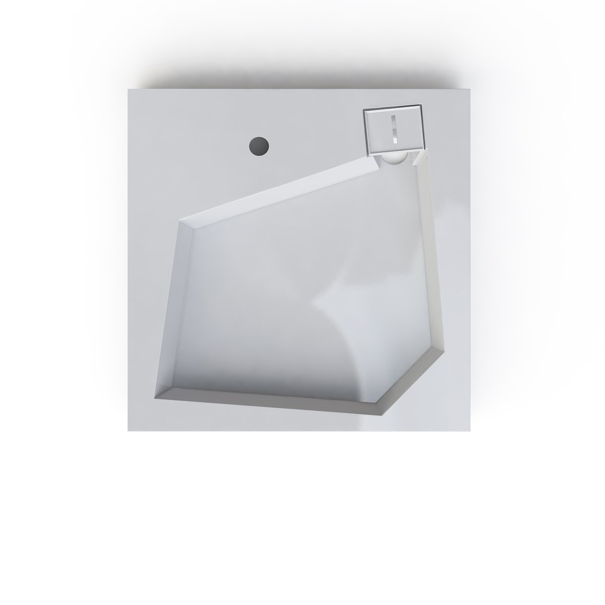 Раковина над стиральной машиной QUADRO 600х600 с кронштейнами и сливной системой Altasan