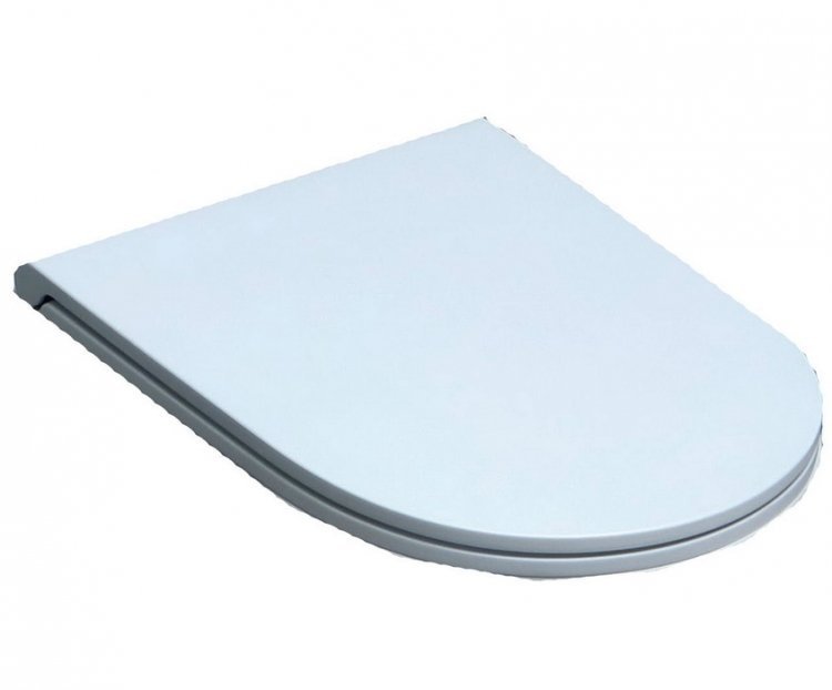 Сиденье для унитаза Azzurra Forma быстросъемное с микролифтом, цвет белый, петли хром