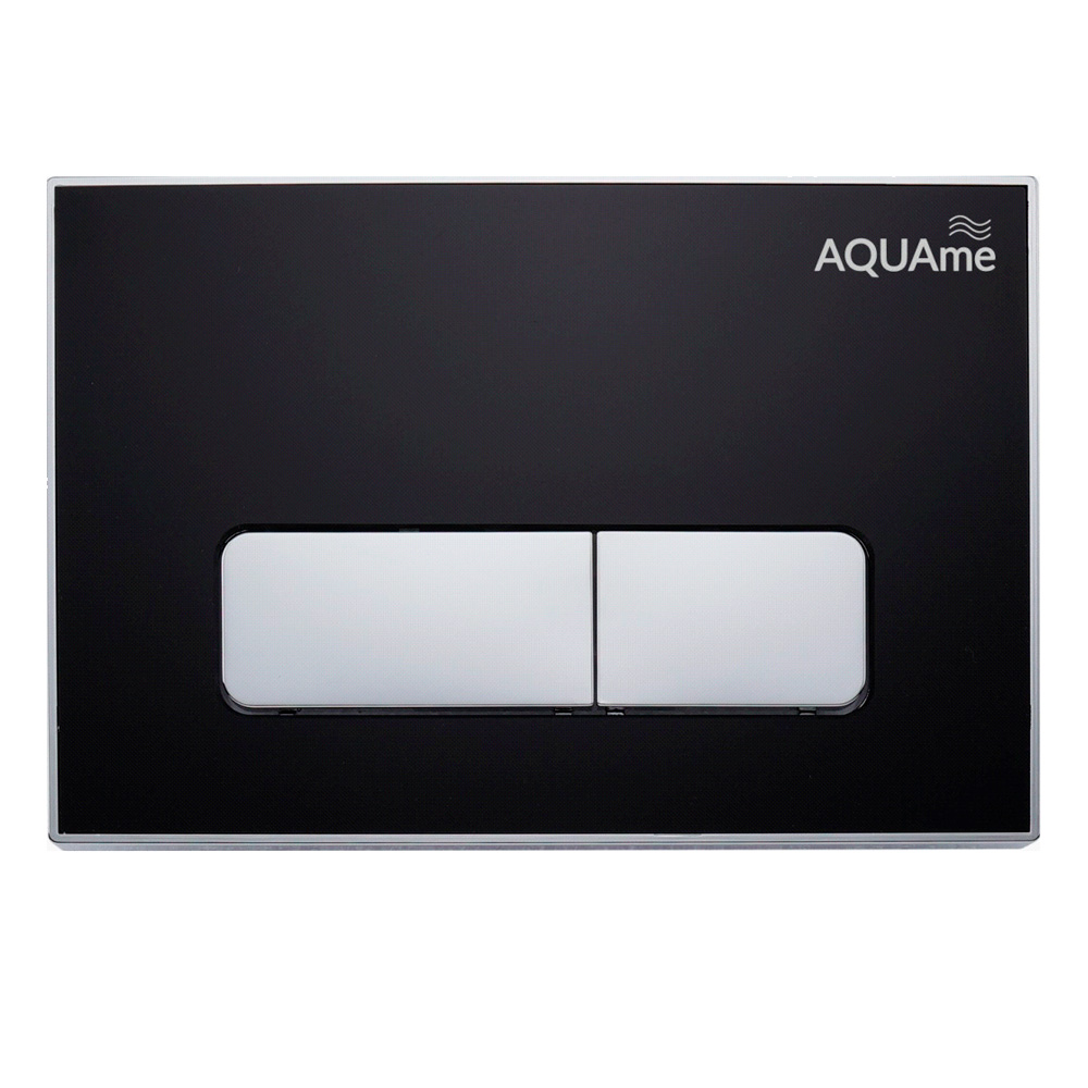 Панель смыва AQUAme AQM4104B черный матовый