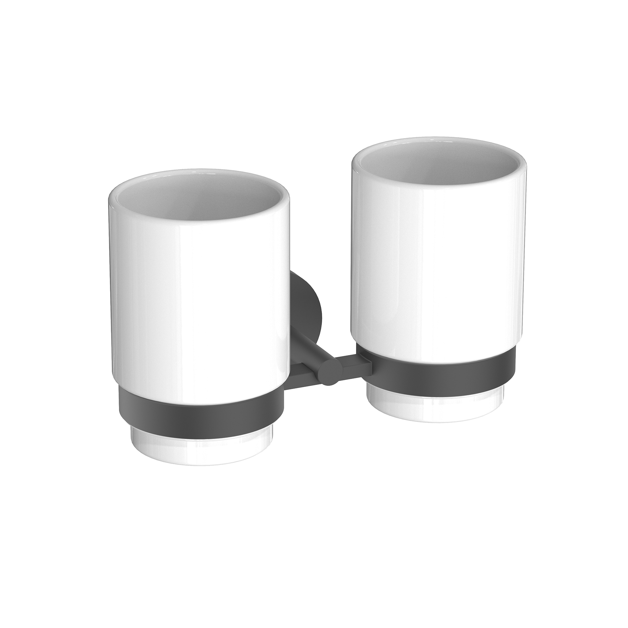 Стакан для ванной двойной Aquatek Бетта AQ4617MB черный матовый