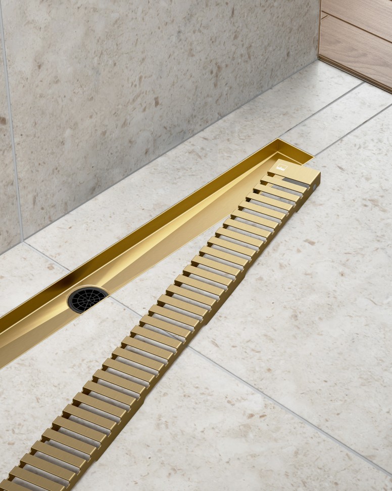 Душевой лоток TIMO Drain System DS230108/17, матовое золото