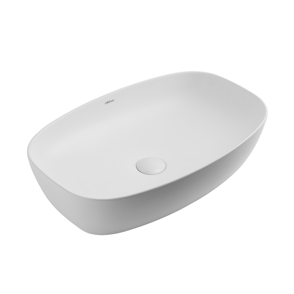 Раковина накладная 60,5см ABBER RECHTECK AC2206MW белый матовый