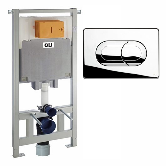 Готовое решение для подвесных унитазов OLI 74 09262 OLM клавиша хром глянцевый