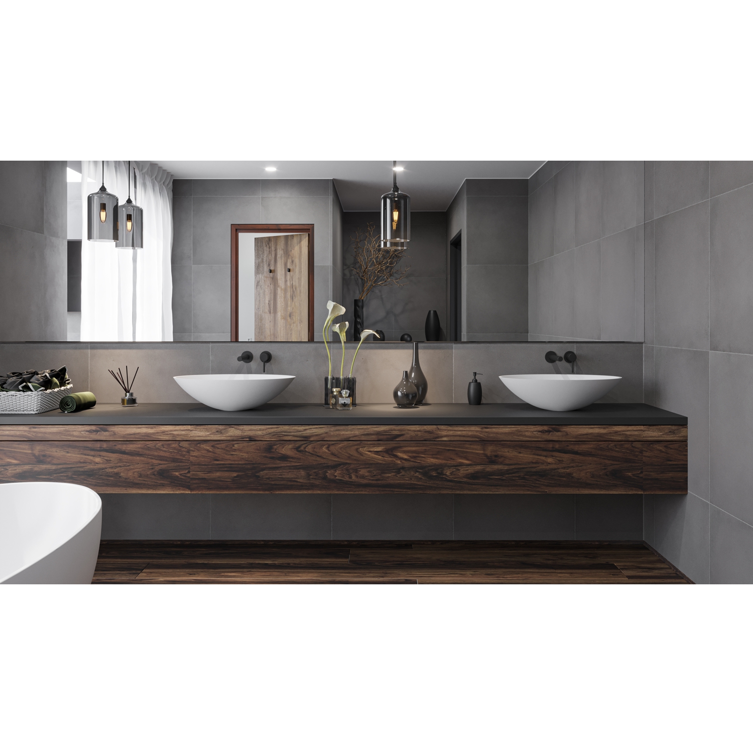 Умывальник WHITECROSS Aquamarine 56x35 (белый мат) иск. камень