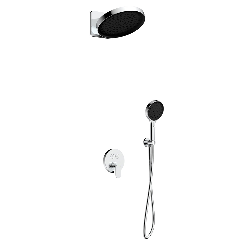 Встраиваемая душевая система со смесителем AQUAme AQM8402CR хром