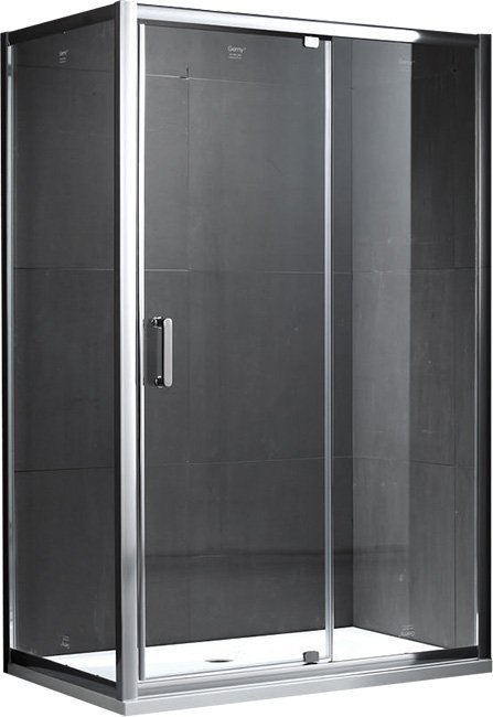 Душевой угол GEMY Sunny Bay 130x100x190 профиль хром, стекло прозрачное