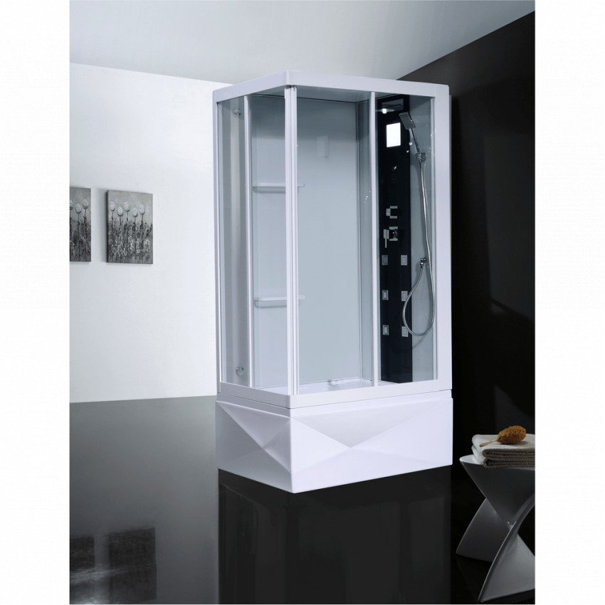 Душевая кабина Orans 86152LR 110x80x220 профиль белый, стекло прозрачное