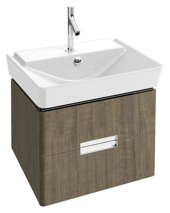 Тумба для комплекта Jacob Delafon Reve 60 дымчатая, 2 ящика