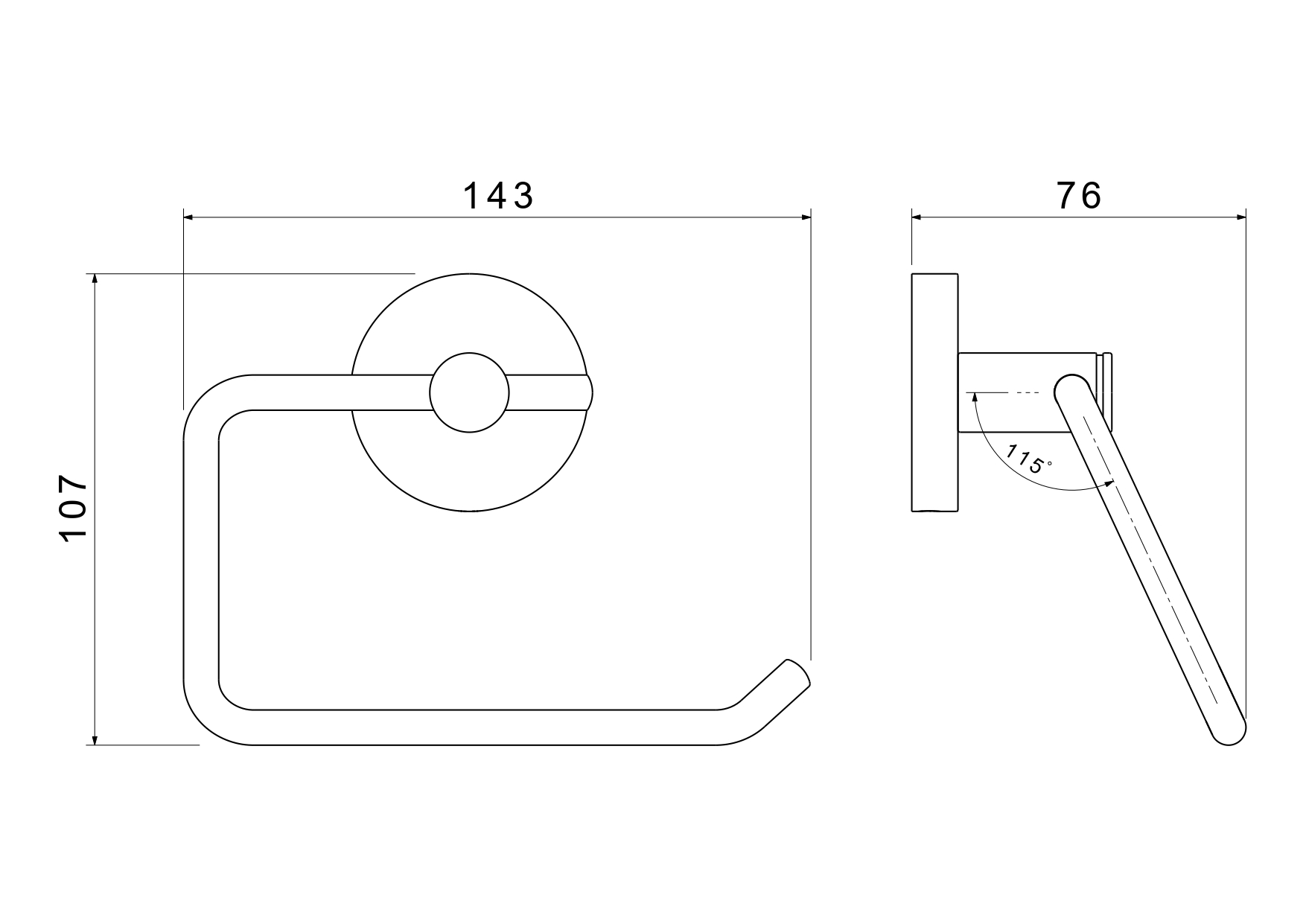 Держатель туалетной бумаги Aquatek Европа AQ4118MB черный матовый