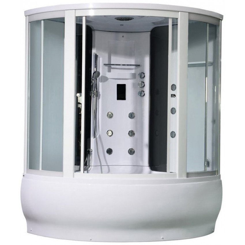 Бокс Orans 9907000 150x150x225 профиль белый, стекло прозрачное