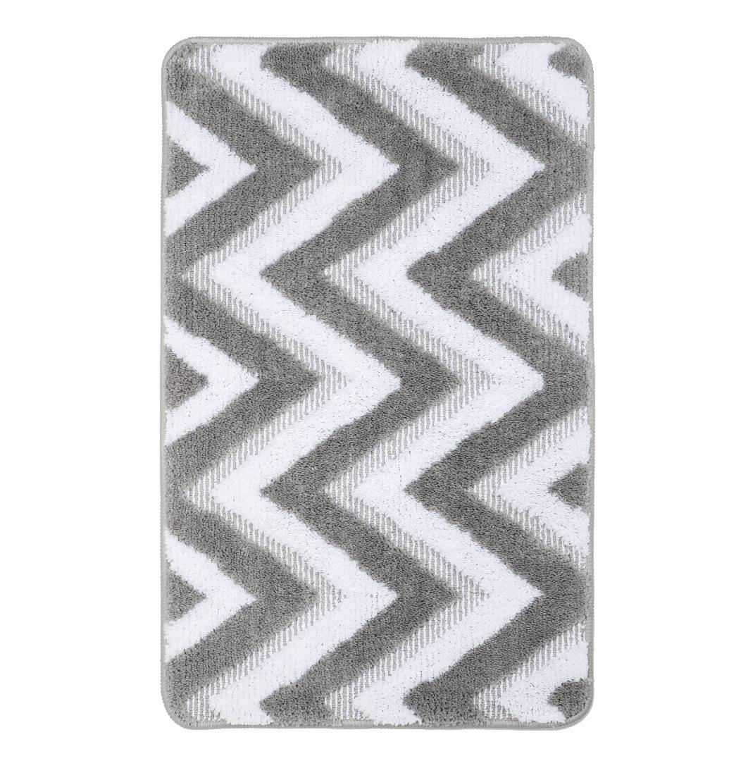 Коврик для ванной Fixsen River 1-ый, FX-5004K, серый, 50х80 см.